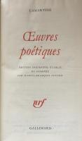 Lamartine: Œuvres poétiques （Bibliothèque de la Pléiade）
