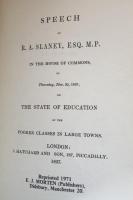 Speech of R. A. Slaney,ESQ.M.P. in the House of Commons, on Thursday, Nov. 30, 1837, on the State of Education of the Poorer Classes in Large Towns: Supplement to Moral Training and the Training System with Plans for Improving and Fitting up Training Schools by David Stow