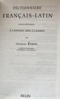 Dictionnaire Français-Latin：À l’usage des classes