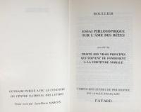 Essai philosophique sur l'âme des bêtes. (précédé du) Traité des vrais principes qui servent de fondement à la certitude morale（Corpus des Œuvres de Philosophie en Langue Française）