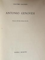 Antonio Genovesi. Ristampa dell' unica edizione del 1871