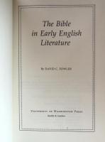 The Bible in Early English Literature
