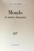Mondo et autres histoires
