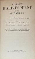 Extraits d' Aristophane et de Ménandre