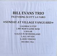 Bill Evans Trio ＜Sunday at the Village Vanguard＞：Featuring Scott La Faro