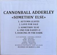 Cannonball Adderley <Somethin' Else>