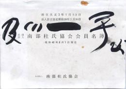 南部杜氏協会会員名簿 昭和40年6月1日現在