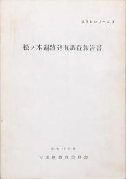 松ノ木遺跡発掘調査報告書