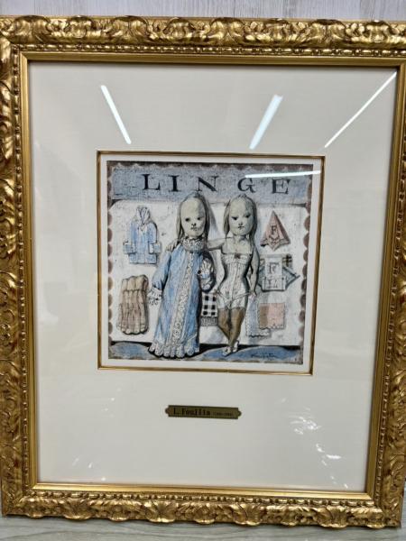 嶋田しづ◆リトグラフ作品◆70部◆サインあり◆新品額装済み◆制作年代不明◆1 嶋田しづ◇リトグラフ作品◇70部◇サインあり◇新品額装済み
