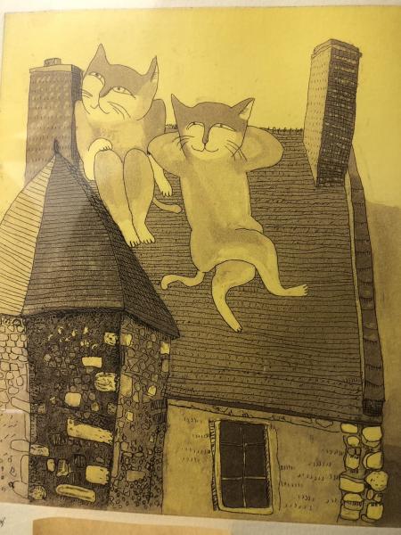 額付き銅版画作品　title「寂しがりやのレノン」 隠れ銅版画作家YM プロフィール | iichi 日々の暮らしを心地よくする