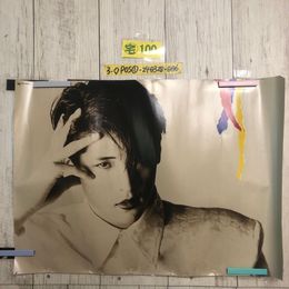 3_  ポスター 吉川晃司 販促用 非売品 きっかわ SMS RECORDS 515mm×728mm B2サイズ シミ汚れ・折れ破れ有 画鋲跡有