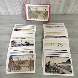 1_　計55枚カード 東海道五十三次 安藤広重   永谷園 非売品 折れあり 浮世絵 230040