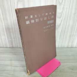 1_　計算なしで編める編物割り出し表 正編 飯田敏治 日本ヴォーグ社 昭和41年 1966年 6版 歪み有 010021