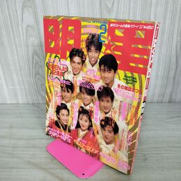 1_　明星 1990年2月号 平成2年 光GENJI 中山美穂 切り取り有 付録欠 190105
