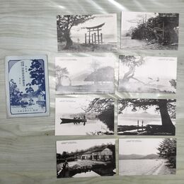 1_　絵葉書 8枚 羽後國仙北郡 田沢湖名所絵葉書 第2集 角館 秋田 宮本 はがき 臭いあり 200143