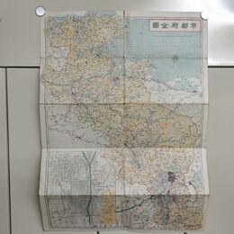 1_　帝国府県地図 最新実測 京都府 全図 大正13年 1924年 臭いあり 230024