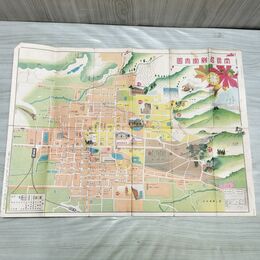 1_　奈良名勝案内図 大正14年 1925年 年中行事 古地図 臭いあり 230030