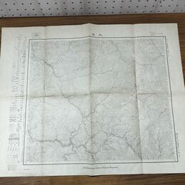 1_　岩手県 大迫 花巻 大日本帝国地理測量部 大正7年 1918年 五万分一之尺 臭いあり 010293