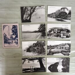 1_　絵葉書 8枚 袋付 羽後国 仙北郡 田沢湖名所絵葉書 秋田 はがき 臭い有 020084