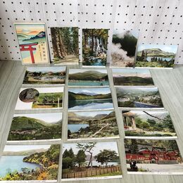 1_　絵葉書 16枚 国立公園 箱根勝景 箱根神社 はがき ポストカード 神奈川 臭いあり 020174