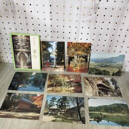 1_　絵葉書 9枚 みちのく 平泉 岩手県 中尊寺 はがき ポストカード 臭いあり 020274