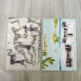 1_　計2枚 絵葉書 帝國水難救済岩手支部発会式記念 釜石港 宮古港 大船渡港 030201