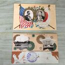 1_　絵葉書 計2枚 日米間海底電信直通記念 大統領閣下 大元師陛下 東京警眼社 170239