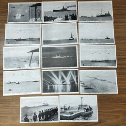 1_　絵葉書 計14枚 御大礼特別大観艦式記念 遠望 イルミネーション 壮観 分列式 270252