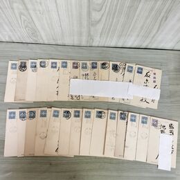 1_　計27枚 青分銅はがき ノーチェック まとめ 年賀状 大正 昭和 000029