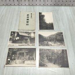 1_　計5枚 絵葉書 関東霊山 武州御嶽山 東京都 天狗岩 神社 鳥居 190016