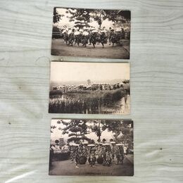 1_　計3枚 絵葉書 手代森下通剣舞 岩手 盛岡 昭和3年 1928年 210171