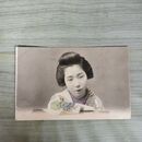 1_　絵葉書 東京今川橋青雲堂製 戦前 美人 ポストカード 手彩色 260054