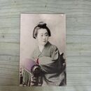 1_　絵葉書 美人 着物 戦前 手彩色 290060