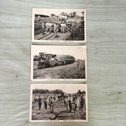 1_　計3枚 まとめ 絵葉書 鉄道第二連隊 軽便鉄道敷設作業 千葉県 戦前 290078