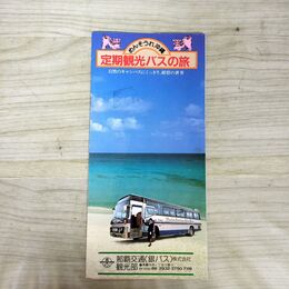 1_　めんそうれ沖縄 定期観光バスの旅 那覇交通 銀バス パンフレット 時刻表 地図 090221