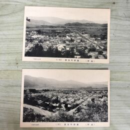 1_　計2枚 絵葉書 遠野町全景 伊藤商店発行 岩手県 120054