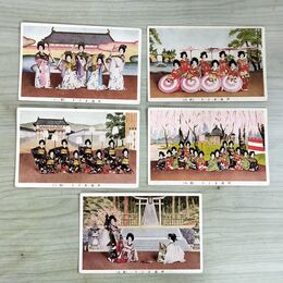 1_　絵葉書 計5枚 伊達をどり 絵はがき 宮城県 120299