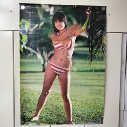 1_　ポスター 河合奈保子 NAOKO 明星 コロンビアレコード ビキニ 水着 B2サイズ 190005